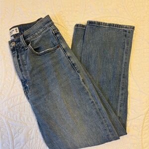 Abercrombie & Fitch Ultra High Rise Ankle Straight Jeans